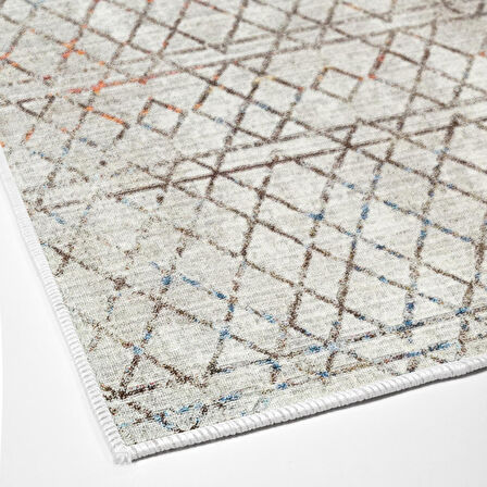 Dekoreko Kaymaz Taban Djt Mutfak Halısı Yıldız Deri İskandinav F5079