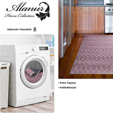 Dekoreko Kaymaz Taban Djt Mutfak Halısı Star Pamuk İskandinav F5084