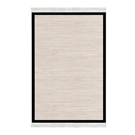 Alanur Home Kaymaz Taban Djt Banyo Mutfak Salon Halı  Trend Saçaklı Dokuma Desen E5007
