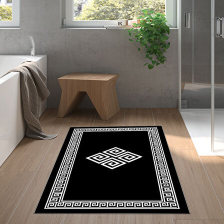 Dekoreko Kaymaz Taban Djt Banyo Halısı Yıldız Deri Modern 656M