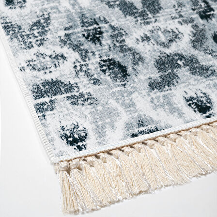 Dekoreko Kaymaz Taban Djt Salon Halısı Trend Saçaklı İskandinav F5136