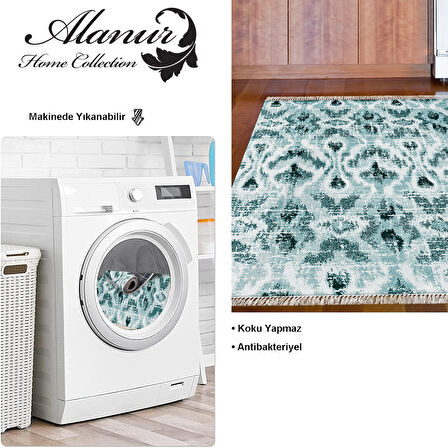 Dekoreko Kaymaz Taban Djt Mutfak Halısı Star Pamuk Saçaklı İskandinav F5136