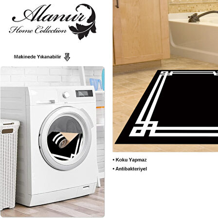 Dekoreko Kaymaz Taban Djt Banyo Halısı Yıldız Deri Modern 1669