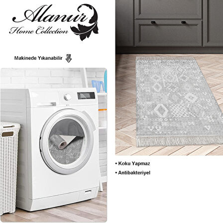 Dekoreko Kaymaz Taban Djt Mutfak Halısı Trend Saçaklı İskandinav F5137