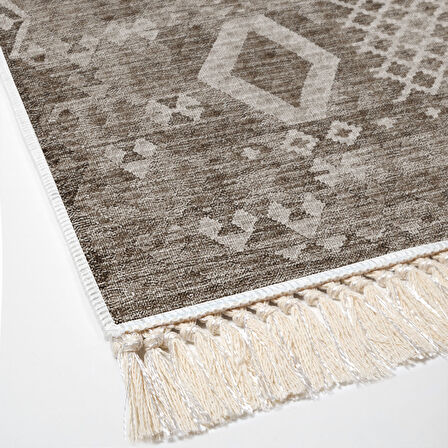 Dekoreko Kaymaz Taban Djt Mutfak Halısı Trend Saçaklı İskandinav F5137