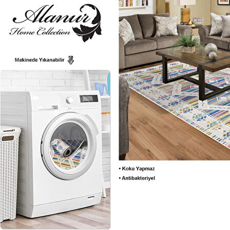 Dekoreko Kaymaz Taban Djt Salon Halısı Star Pamuk İskandinav F5014