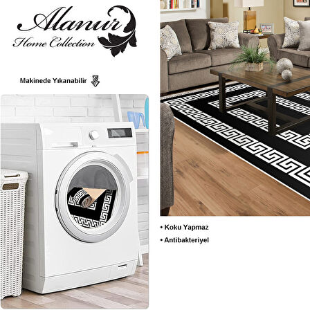 Dekoreko Kaymaz Taban Djt Salon Halısı Yıldız Deri Saçaklı Modern 650M