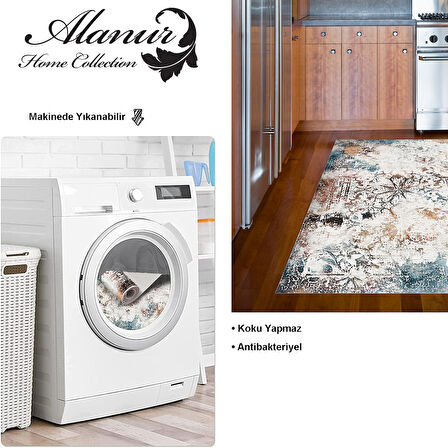 Dekoreko Kaymaz Taban Djt Mutfak Halısı Trend Modern 609M