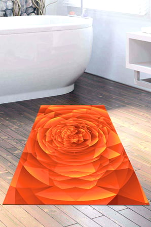 Kaymaz Dijital Mutfak & Salon Halı Star Pamuk Geometrik E5011