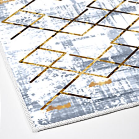 Dekoreko Kaymaz Taban Djt Salon Halısı Yıldız Deri Modern M5026