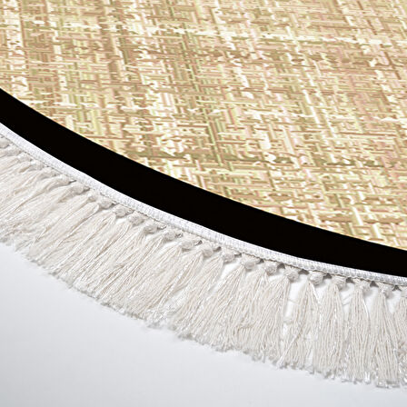 Alanur Home Kaymaz Taban Djt Banyo Mutfak Salon Halı Yıldız Deri Saçaklı Oval Dokuma Desen E5007