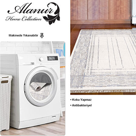 Dekoreko Kaymaz Taban Djt Mutfak Halısı Trend Saçaklı Modern M5076