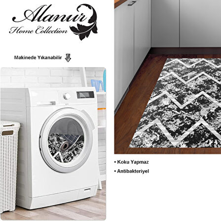 Dekoreko Kaymaz Taban Djt Mutfak Halısı Star Pamuk İskandinav F5128