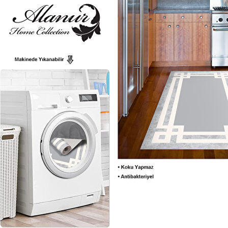 Dekoreko Kaymaz Taban Djt Mutfak Halısı Trend Modern 657M