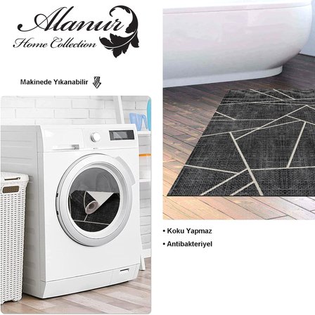 Dekoreko Kaymaz Taban Djt Banyo Halısı Trend Modern 717