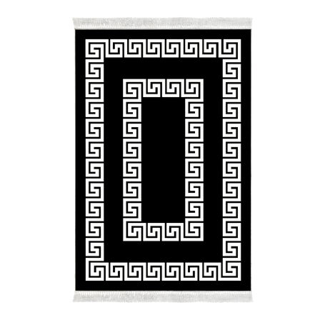 Dekoreko Kaymaz Taban Djt Salon Halısı Yıldız Deri Saçaklı Modern 650M