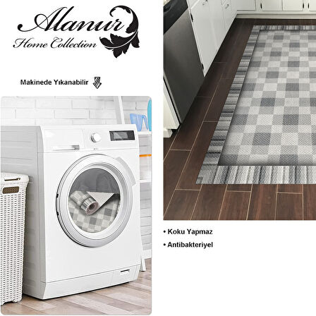 Dekoreko Kaymaz Taban Djt Mutfak Halısı Trend Modern 1913