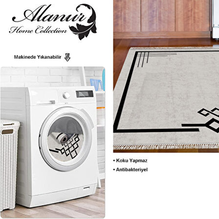 Dekoreko Kaymaz Taban Djt Mutfak Halısı Star Pamuk Saçaklı Modern 1919