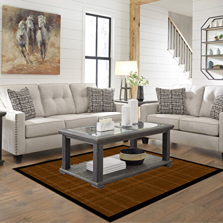 Alanur Home Kaymaz Taban Djt Banyo Mutfak Salon Halı Yıldız Deri Dokuma Desen E5007