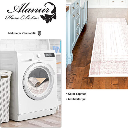 Dekoreko Kaymaz Taban Djt Mutfak Halısı Yıldız Deri Modern M5076