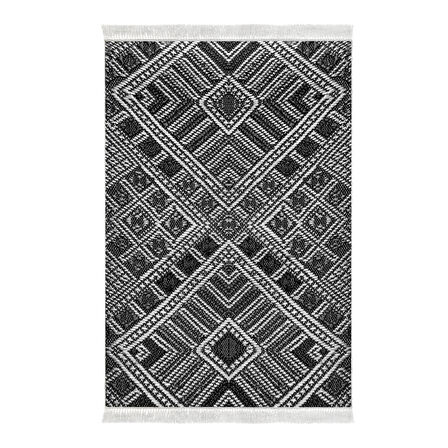 Dekoreko Kaymaz Taban Djt Mutfak Halısı Yıldız Deri Saçaklı Modern 2029