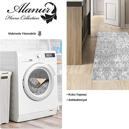 Dekoreko Kaymaz Taban Djt Mutfak Halısı Yıldız Deri Modern 1918