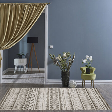 Dekoreko Kaymaz Taban Djt Salon Halısı Star Pamuk İskandinav F5078