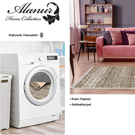 Dekoreko Kaymaz Taban Djt Salon Halısı Yıldız Deri Saçaklı İskandinav F5087