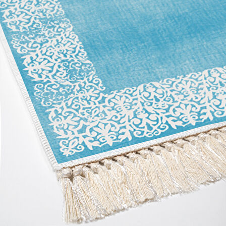 Dekoreko Kaymaz Taban Djt Banyo Halısı Trend Saçaklı Modern 1460