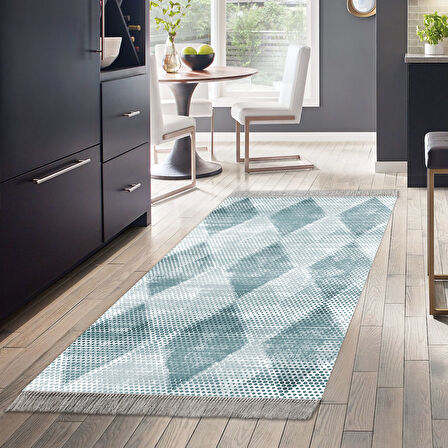 Dekoreko Kaymaz Taban Djt Mutfak Halısı Trend Saçaklı İskandinav F5131