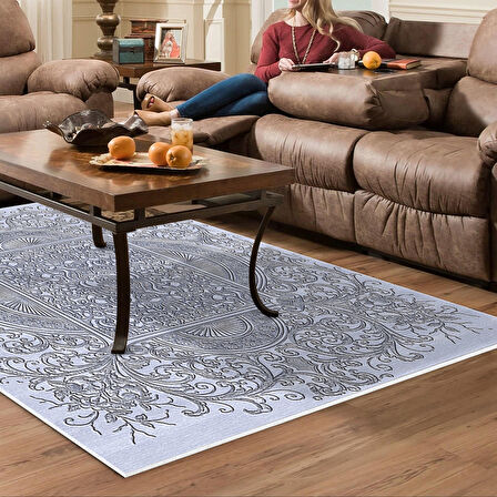 Dekoreko Kaymaz Taban Djt Salon Halısı Yıldız Deri Modern 1488