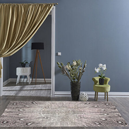 Dekoreko Kaymaz Taban Djt Salon Halısı Star Pamuk Modern 743