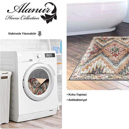 Dekoreko Kaymaz Taban Djt Banyo Halısı Yıldız Deri İskandinav F5003