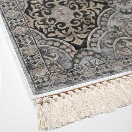 Dekoreko Kaymaz Taban Djt Salon Halısı Star Pamuk Saçaklı Modern 659M