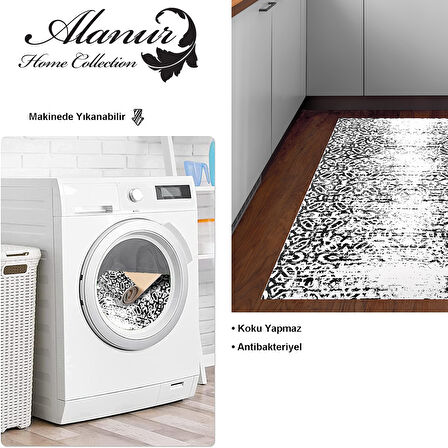 Dekoreko Kaymaz Taban Djt Mutfak Halısı Yıldız Deri İskandinav Mu123