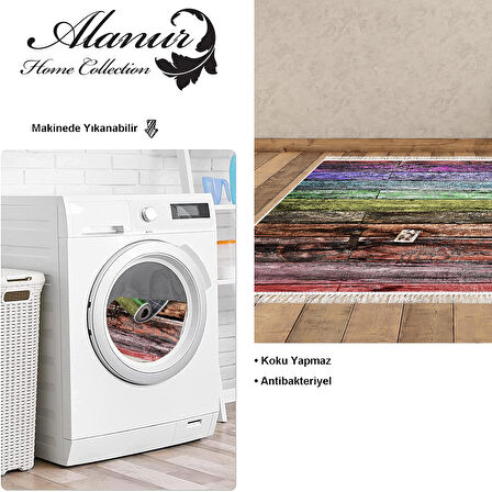 Dekoreko Kaymaz Taban Djt Salon Halısı Star Pamuk Saçaklı Modern Mu136