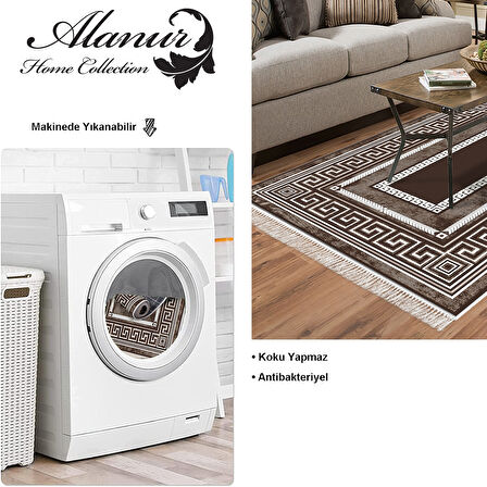 Dekoreko Kaymaz Taban Djt Salon Halısı Star Pamuk Saçaklı Modern 651M