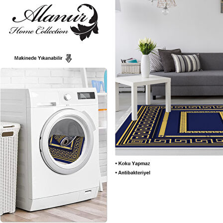 Dekoreko Kaymaz Taban Djt Salon Halısı Star Pamuk Saçaklı Modern 651M