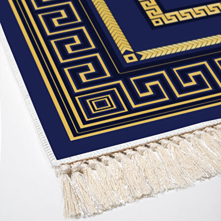 Dekoreko Kaymaz Taban Djt Salon Halısı Star Pamuk Saçaklı Modern 651M