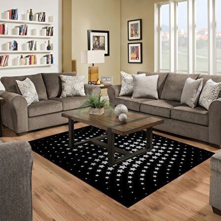 Dekoreko Kaymaz Taban Djt Salon Halısı Star Pamuk Modern 723