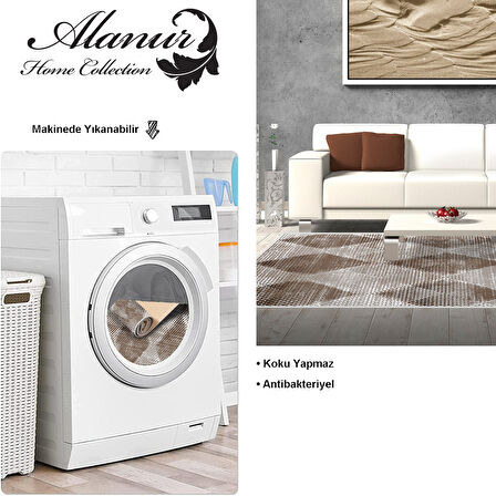 Dekoreko Kaymaz Taban Djt Salon Halısı Yıldız Deri İskandinav F5131