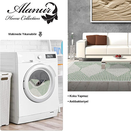 Dekoreko Kaymaz Taban Djt Salon Halısı Star Pamuk Saçaklı İskandinav F5085