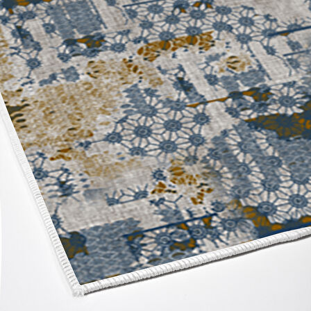 Dekoreko Kaymaz Taban Djt Salon Halısı Star Pamuk Modern M5015