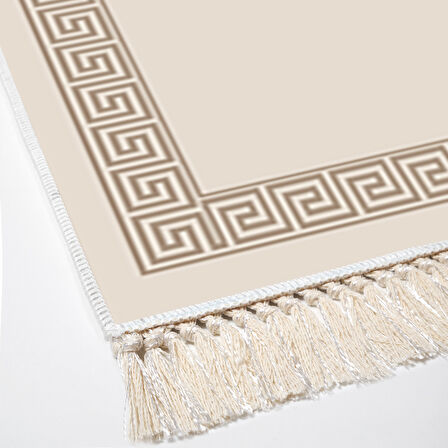 Dekoreko Kaymaz Taban Djt Salon Halısı Trend Saçaklı Modern Kt493