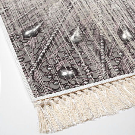 Dekoreko Kaymaz Taban Djt Mutfak Halısı Star Pamuk Saçaklı Modern 743