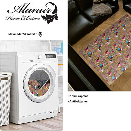 Dekoreko Kaymaz Taban Djt Salon Halısı Star Pamuk Modern 2155M