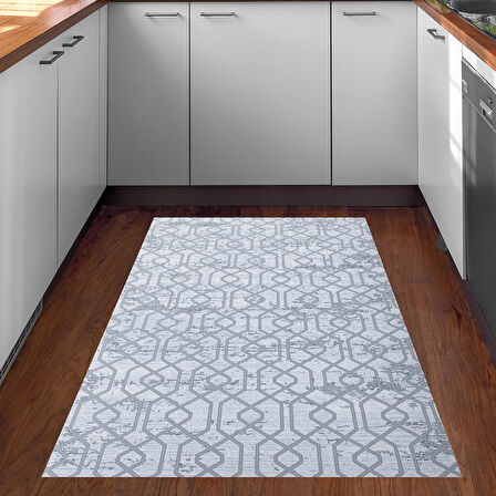 Dekoreko Kaymaz Taban Djt Mutfak Halısı Yıldız Deri Modern 757