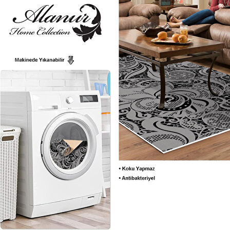 Dekoreko Kaymaz Taban Djt Salon Halısı Yıldız Deri Modern Mu145