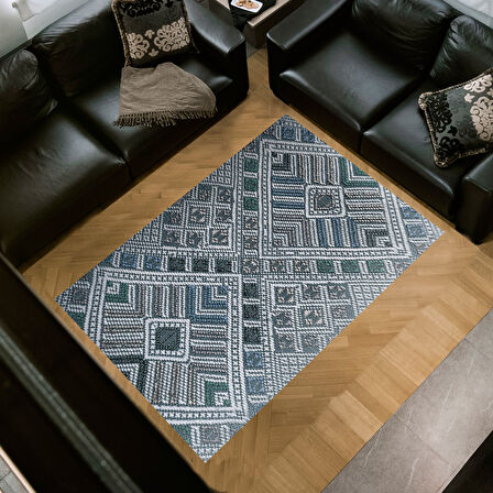 Dekoreko Kaymaz Taban Djt Salon Halısı Yıldız Deri Modern 2029