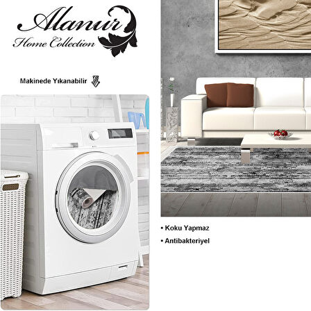 Dekoreko Kaymaz Taban Djt Salon Halısı Trend Saçaklı Modern Mu147